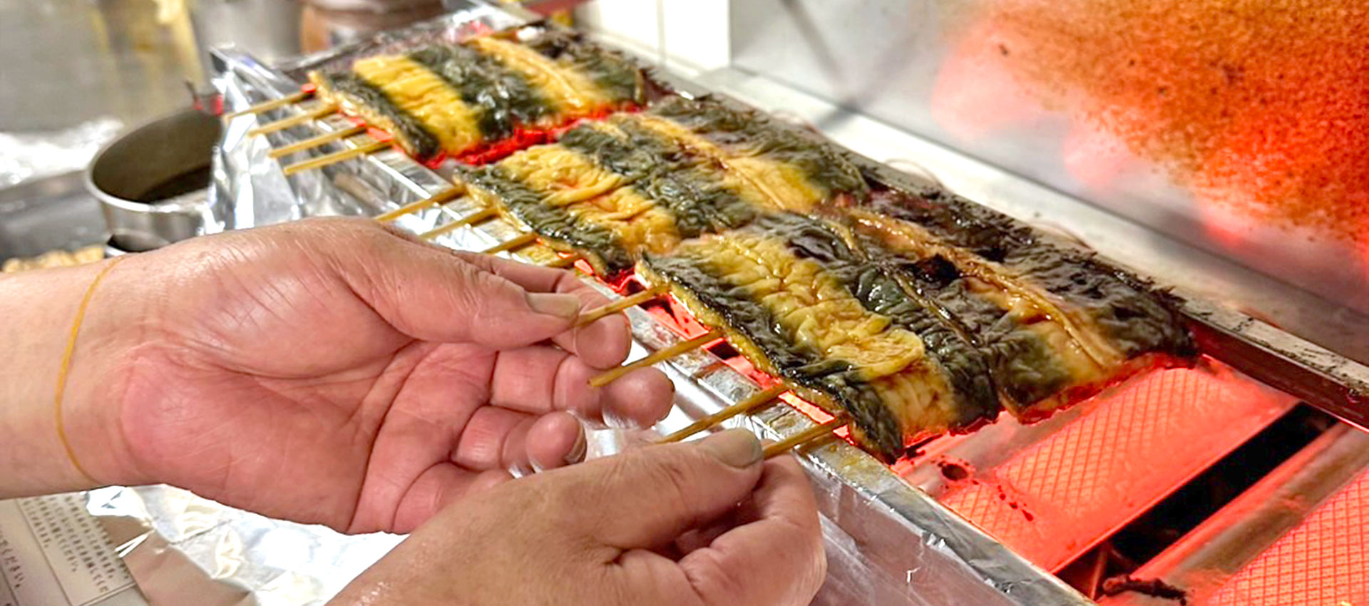 大洗山口楼、うなぎ重＆鉄板焼き